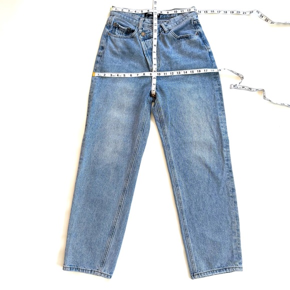 THE KRIPT GAVIN Y2K ASYMETRICAL BUTTON-FLY SLOUCHY LIGHT WASH SKATER JEANS SzS/4 - Picture 13 of 14